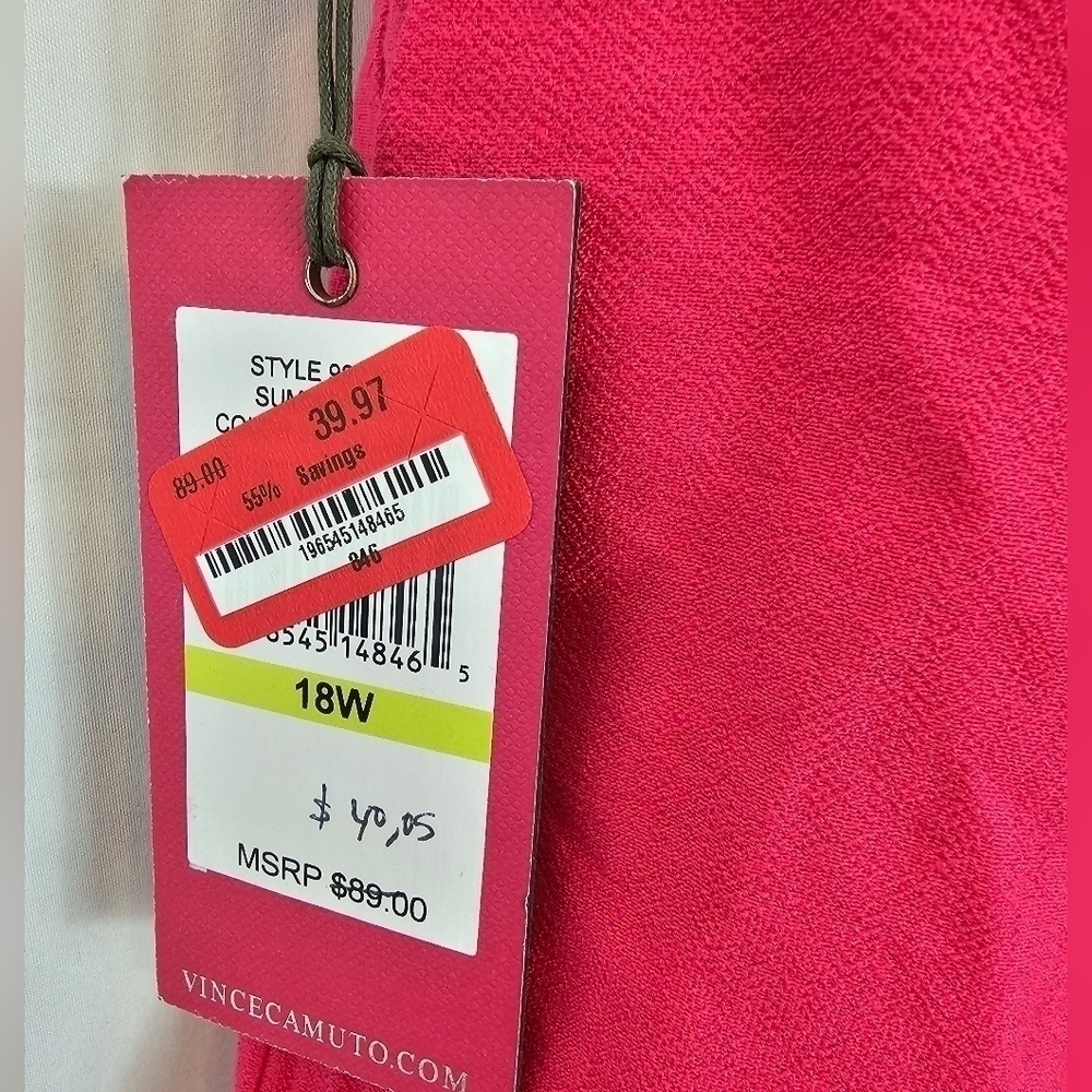 VINCE Camuto High-waisted pink shorts NWT Plus sizes 18 & 22 - Picture 2 of 5